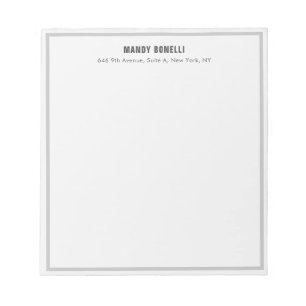 Bloc-note Professionnel élégant moderne minimaliste ajouter