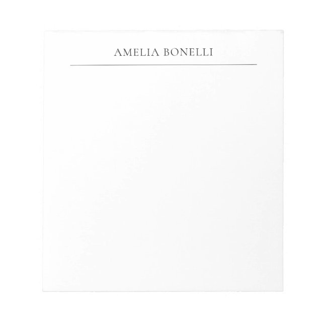 Bloc-note Professionnel minimaliste classique (Devant)