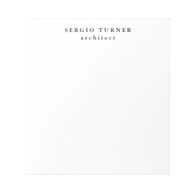 Bloc-note Professionnel minimaliste tendance (Devant)