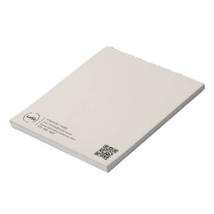 Bloc-note Professionnel Moderne Logo d'entreprise Beige
