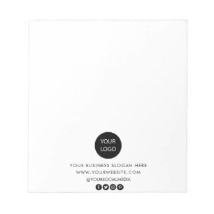 Bloc-note Professionnel Personnalisé Logo Entreprise Blanc