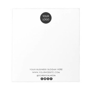 Bloc-note Professionnel Personnalisé Logo Entreprise Blanc