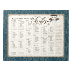 Bloc-note Protection de liste d'épicerie - gardez le calme