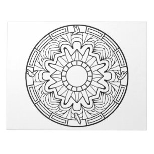 Bloc-note Protection de livre de coloriage de mandala de