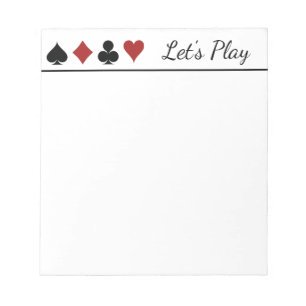 Bloc-note Protection de score de cartes