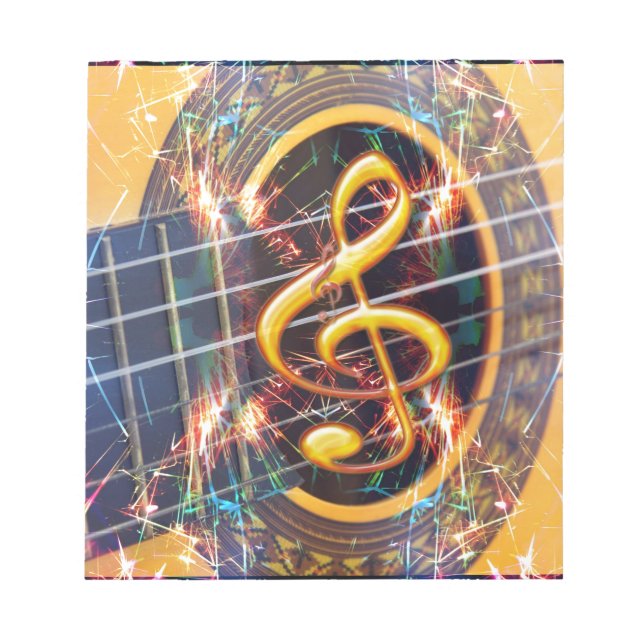 Bloc-note Psychadélique Accoustique Guitare, conception de l (Devant)