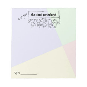 Bloc-note Psychologue De L'École Noter Pad Avec Bannière Enf