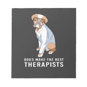 Bloc-note Psychologue thérapeute pour chiens thérapeutiques