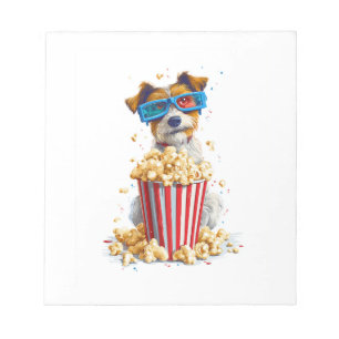 Bloc-note Pup Popcorn � Chien de soirée cinéma