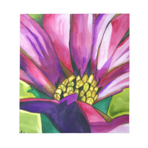 Bloc-note Purple African Daisy watercolor art flower