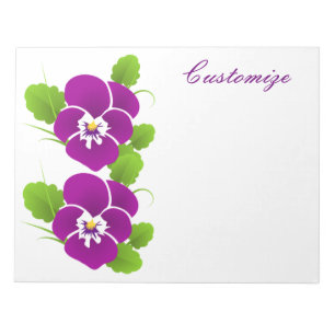 Bloc-note Purple Pansy Flower Thunder_Cove