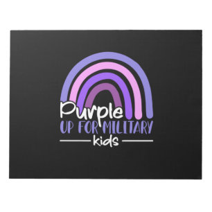 Bloc-note Purple up for military kids Rainbow Military child