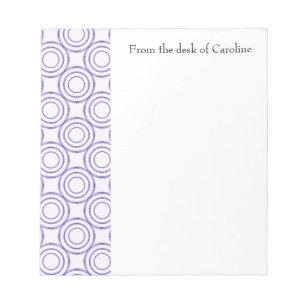 Bloc-note Purple Vintage Circle Pattern Personalized Notepad