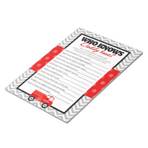 Bloc-note Qui connaît Daddy meilleur jeu de camion à feu - P