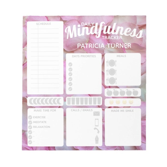 Bloc-note Quotidien Mindfulness habit tracker Dry Erase Boar (Devant)