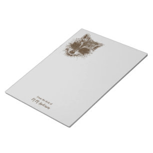 Bloc-note Raccoon Woodland Création dessin personnalisé