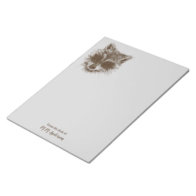 Bloc-note Raccoon Woodland Création dessin personnalisé (Incliné)