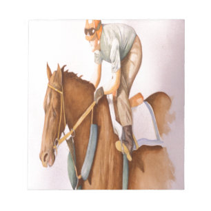 Bloc-note Race Horse and Jockey