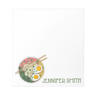 Bloc-note Ramen Noodles Bowl Restauration Japonaise Foin