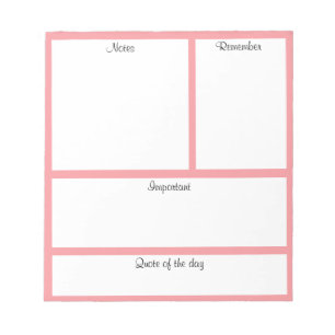 Bloc-note Rappelez-vous les choses importantes à faire - Blo