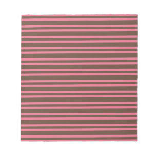 Bloc-note Rayures roses marron sans couture