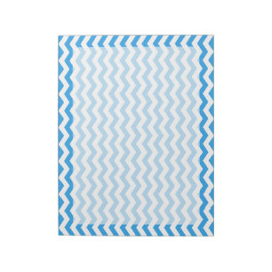 Bloc-note Rayures zigzag chevron bleu vif tendance.