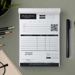 Bloc-note Réception de vente de facture minimale Petite entr