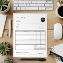 Réception vente facture devis d'entreprise moderne