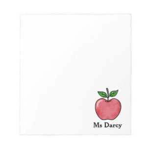 Bloc-note Red Apple Personalized Teacher Notepads