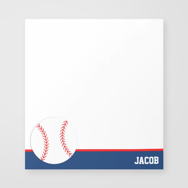 Bloc-note Red Blue Baseball Personnalisé (Créateur téléchargé)