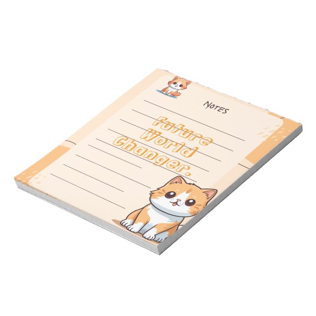 Bloc-note Red Blue Yellow Playful Kids Personalized Notepad (Tourné)