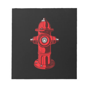 Bloc-note Red Graphic Fire Hydrant Pompier Cadeaux de travai