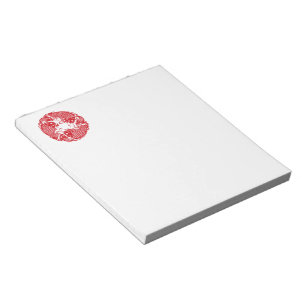 Bloc-note Red Whirling Koi Carp Fish Group Classic SqN2
