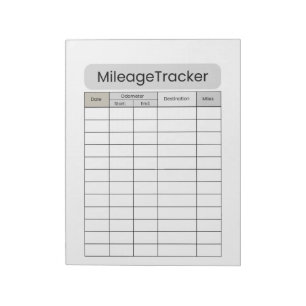 Bloc-note Registre de bord simple pour les voyages d'affaire
