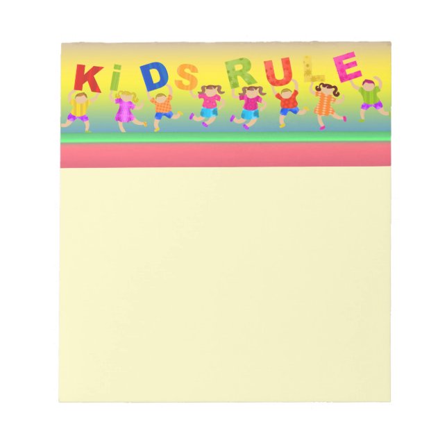 Bloc-note Règle des enfants (Devant)
