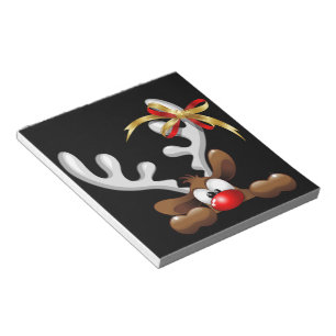 Bloc-note Reindeer Puzzled drôle Caractère de Noël