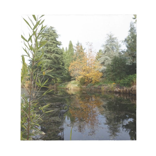 Bloc-note Relaxing garden scene picture, beautiful trees (Devant)