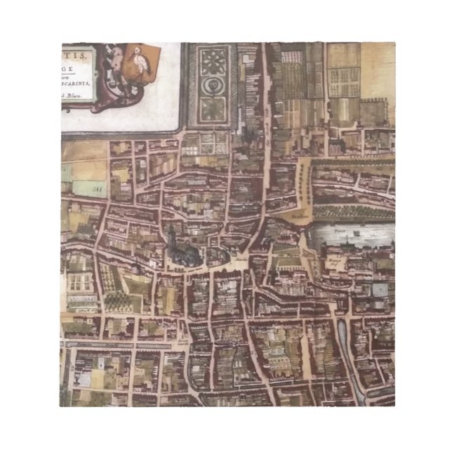 Bloc-note Réplique carte de la ville de La Haye 1649 (Devant)