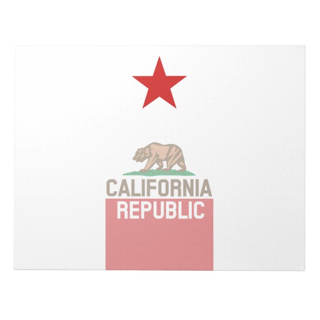 Bloc-note RÉPUBLIQUE DE CALIFORNIE Étoile Drapeau (Devant)