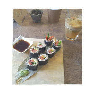 Bloc-note Restaurant Sushi Repas Japonais Délicieux Déjeuner