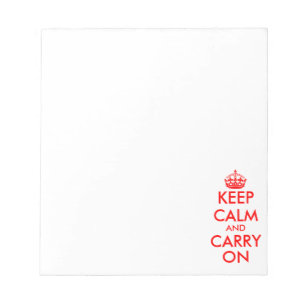 Bloc-note Restez calme et portez des tampons écriture