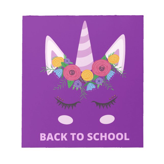 Bloc-note Retour à l'école Unicorn (Devant)