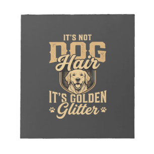 Bloc-note Retriever doré drôle cheveux paillettes
