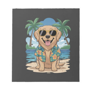 Bloc-note Retriever Tropical � Chien des Vibes de la Plage D