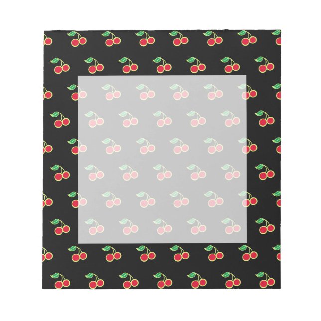 Bloc-note Retro Kitchen Office Cherry Notepad cadeau (Devant)