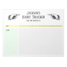 Retro Pointing Hands Habit Tracker