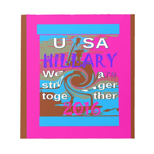 Bloc-note Retro USA Stronger Together Abstrait Art Print (Devant)