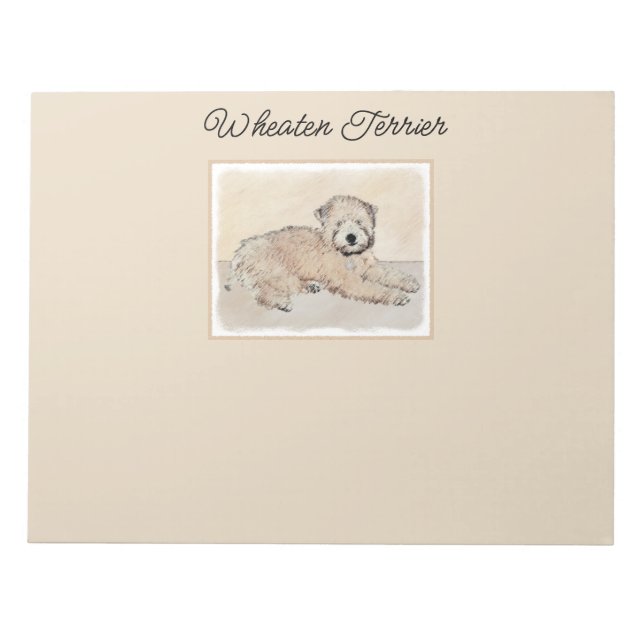 Bloc-note Revêtu doux Roue Peinture Terrier Art original (Devant)