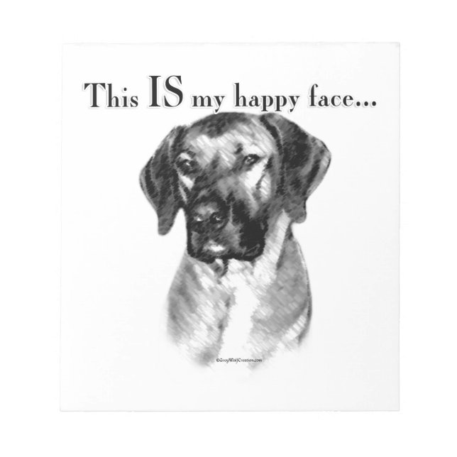 Bloc-note Rhodesian Ridgeback Happy Face (Devant)