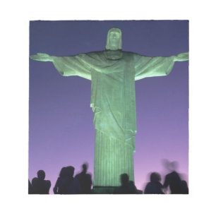 Bloc-note Rio de Janeiro, Brésil. la statue du Christ sur